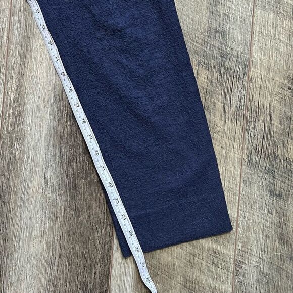 Diane Von Furstenberg Blue Gennifer Two Stretch Cotton Cropped Trouser Size 6 - Picture 6 of 12